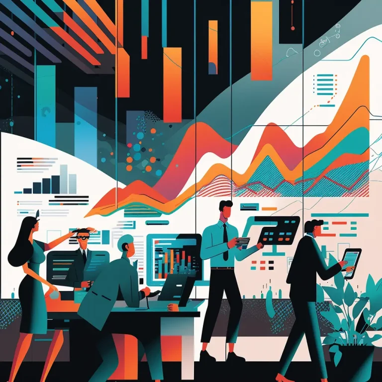 Fintech Office Scene Artwork